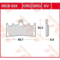 Image of MCB659CRQ - TRW CRQ Series Carbon Race Brake Pads For Suzuki GSF 1200 2001-2005 Front