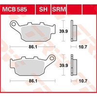 Image of MCB585SH - TRW SH Series Sintered Brake Pads For Triumph Bonneville 1200 Speedmaster 2018-2020 Rear