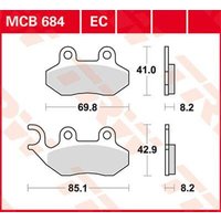 Image of MCB684EC - TRW EC Series Ceramic Brake Pads For Sym Allo 125 2011-2016 Front