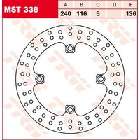 Image of MST338 - TRW Round Fixed Brake Disc 240mm For Honda CB500 F 2013-2023 Rear