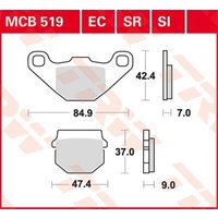 Image of MCB519SI - TRW SI Series Sintered Off-Road Brake Pads For TGB Blade 325 2X4 2010-2016 Front