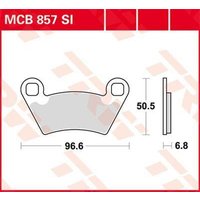 Image of MCB857SI - TRW SI Series Sintered Brake Pads For Polaris Ranger 700 Crew 4X4 Rear