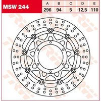 Image of MSW244 - TRW Round Floating Brake Disc For Honda CB 900 F 2002-2006 Front