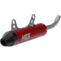 Image of XT-219-SCR - HGS Silencer With Carbon End Cap For Gas Gas MC250 2022-2023 - Red