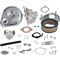 Image of 11-0470 - S&S Cycle Super E Carburettor Kit With Manifold For Harley Davidson XL 1200 C 2004-2006 - Chrome