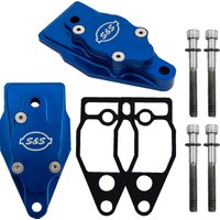Image of 900-1299 - S&S Cycle Billet Head Breather For Harley Davidson FLD 1690 2014-2016 - Blue Anodized