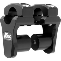 Image of 3R-P2PPLK - Rox Speed FX Pivoting Handlebar Risers For 1-1/8" Bar Clamps For KTM Adventure 1090 2018 44.5 mm (1-3/4") - Black
