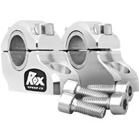 Image of 3R-B12POE - Rox Speed FX Pro-Offset Elite Block Handlebar Risers For Suzuki DL 1000 2019 25.4 mm (1")/31.8 mm (1-1/4") - Chrome