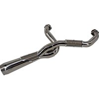 Image of TM-5120PO - Trask 2 Into 1 Big Sexy Exhaust System For Harley Davidson FLHR 1450 1999-2003 - Polished
