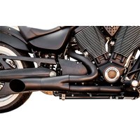 Image of TM-3033BK - Trask Hot Rod 2:1 Exhaust System For Victory Boardwalk 106 2013-2015 - Ceramic Black