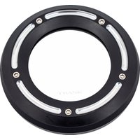 Image of TM-0042RC - Trask Assault Derby Cover with Window For Harley Davidson FLDE 1750 2019-2020 - Black/Reverse Cut