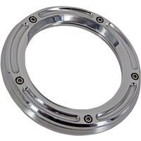 Image of TM-0041CH - Trask Assault Derby Cover with Window For Harley Davidson FLH 1868 2021 - Chrome/Silver