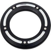 Image of TM-0040RC - Trask Assault Derby Cover with Window For Harley Davidson FLD 1690 2012-2013 - Black/Reverse Cut