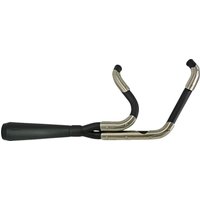 Image of TM-5021BK - Trask Assault 2:1 Exhaust System For Harley Davidson FXD 1340 1995-1998 - Black/Mild Steel