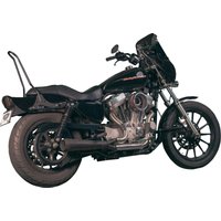 Image of TM-5020BK - Trask Assault 2:1 Exhaust System For Harley Davidson FLD 1690 2012-2013 - Black/Mild Steel