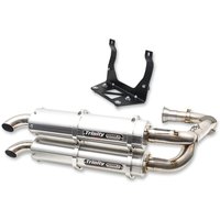 Image of TR-4161D - Trinity Racing Stage 5 Dual Exhaust System For Can Am Maverick Turbo 900 EFI 4X4 2017-2018 - Brushed