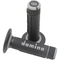Image of A02041C7170A7-1 - Domino Dually Grips For Fantic Caballero 50 E 2009-2016 - Black/Grey