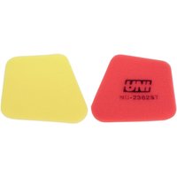 Image of NU-2362ST - Uni Filter Air Filter For Kawasaki KEF 300 2X4 2000-2002 - Red/Yellow