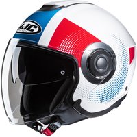 Image of HJC I40N Pyle MC21 White Blue Red Motorcycle Helmet