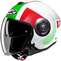Image of HJC I40N Pyle MC41 Green White Red Motorcycle Helmet