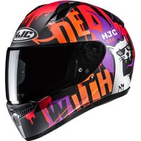Image of HJC C10 Fop MC7SF Orange Motorcycle Helmet