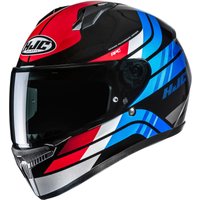 Image of HJC C10 Hiper MC21 White Blue Red Motorcycle Helmet