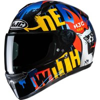 Image of HJC C10 Fop MC23 Blue White Fluo Motorcycle Helmet