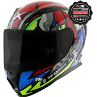 Image of Axor Street Full Face Helmet - Bobby Black Red Gloss