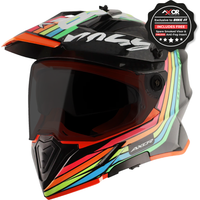Image of Axor X-Cross Adventure Helmet - Black/Grey Gloss