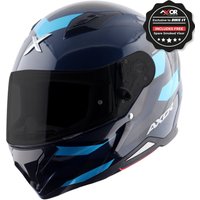 Image of Axor Hunter SH890 Full Face Helmet - Cornet Black Blue Gloss