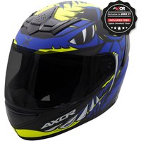 Image of Axor Rage Full Face Helmet - Python Blue Yellow Matt Black