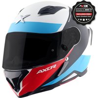 Image of Axor Hunter SH890 Full Face Helmet - Turbo White Red Gloss