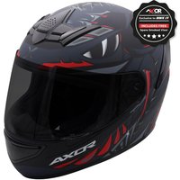 Image of Axor Rage Full Face Helmet - Python Black Grey Red Matt