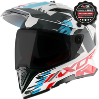 Image of Axor X-Cross Adventure Helmet - White/Red Gloss