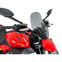 Image of DU029FS - WRS Windscreen For Ducati Diavel V4 1200 ABS 2023-2025 33.5 cm (13-1/4") - Dark Smoke