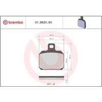 Image of 07BB2090 - Brembo Prime Sintered Genuine Brake Pads For Ducati 1098 2007-2008 Rear