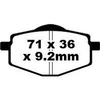 SFA101 - EBC SFA Series Organic Scooter Brake Pads For Sachs Bee 125 2008 Front