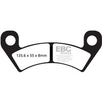 Image of FA610R - EBC R Series Heavy Duty Sintered Brake Pads For Arctic Cat Textron Wildcat 4 1000 EFI HO 4X4 2013-2016 Front