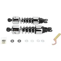 Image of 412-4224C - Progressive Suspension 412 Series Cruiser Shocks For Honda GL1000K 1976-1979 - Black/Chrome