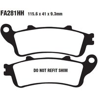SFA281HH - EBC SFA-HH Series Sintered Scooter Brake Pads For Honda FES 125 Pantheon 1998-2006 Front