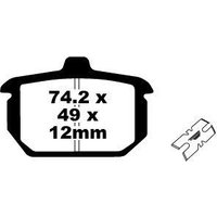 Image of FA078HH - EBC FA-HH Series Sintered Brake Pads For Harley Davidson FLST 1340 Heritage Softail 1987 Rear