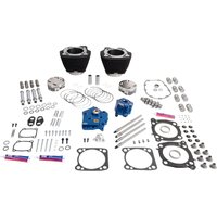 310-1389 - S&S Cycle 132" Power Package Engine Performance Kit For Harley Davidson FLDE 1750 ABS 2018-2020 - Black/Non-Highlighted Fins