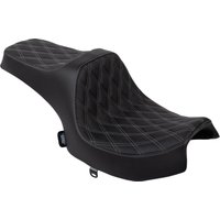 4718C - Drag Specialties Predator III Double Diamond Seat For Indian Challenger 108 ABS 2020-2025 - Black/Silver