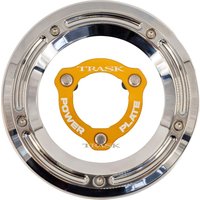 Image of TM-0051-CH-GD - Trask Derby Cover & Power Plate Kit For Harley Davidson FLH 1868 ABS 2021 - Chrome/Gold