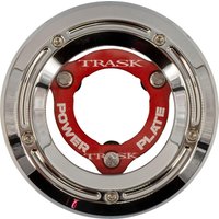 Image of TM-0052-CH-RD - Trask Derby Cover & Power Plate Kit For Harley Davidson FLDE 1750 ABS 2019-2020 - Chrome/Red