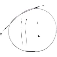 Image of 3210-65 - Magnum Shielding Redesigned Braided Sterling Chromite II Clutch Cable For Harley Davidson FLHR 1340 1994-1998 167 cm (65-11/16") - Chrome