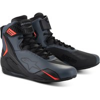 Image of Alpinestars Faster-4 Shoes Black Grey Red Fluo