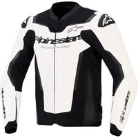 Image of Alpinestars GP Force V2 Leather Jacket White Black