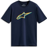 Image of Apinestars Ageless Shadow CSF T-Shirt Navy Orange