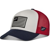 40695 - Alpinestars Flag Snapback Hat Wht Navy Red